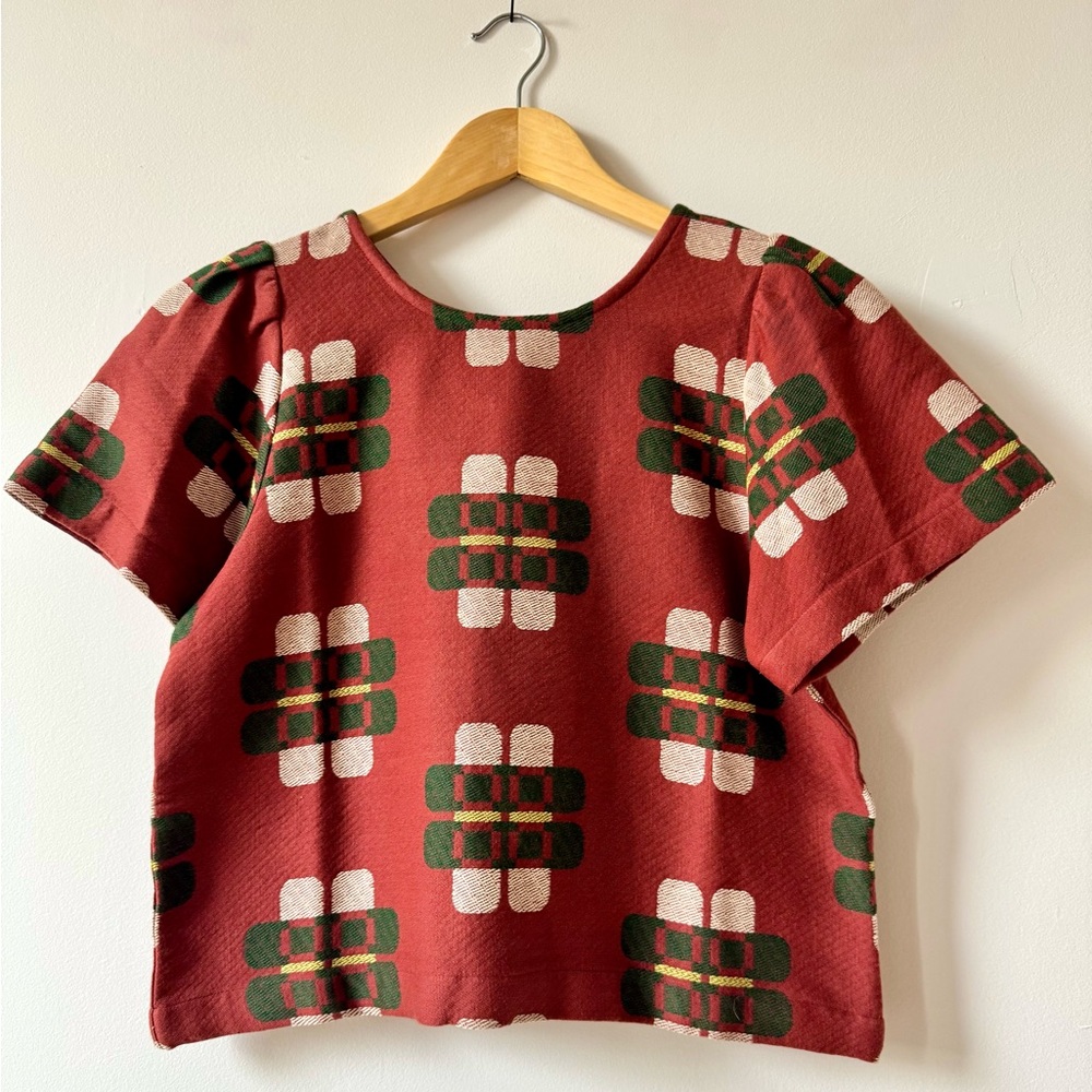 NWT Ace & Jig Louisa Top in Dahlia design S/P